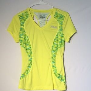 Fila bright yellow running shirt